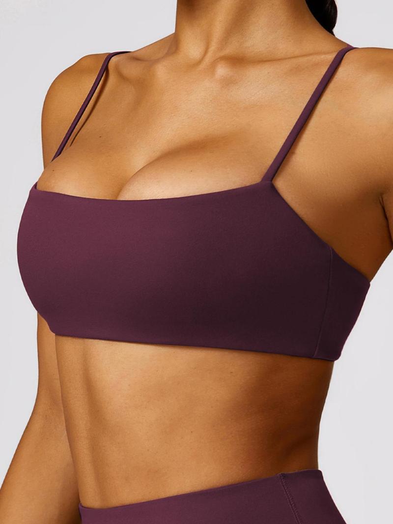 Women's Solid Color, Quick Drying Breathable Comfortable Gym Sports Bra, Ladies Sportswear for Indoor Outdoor Wear