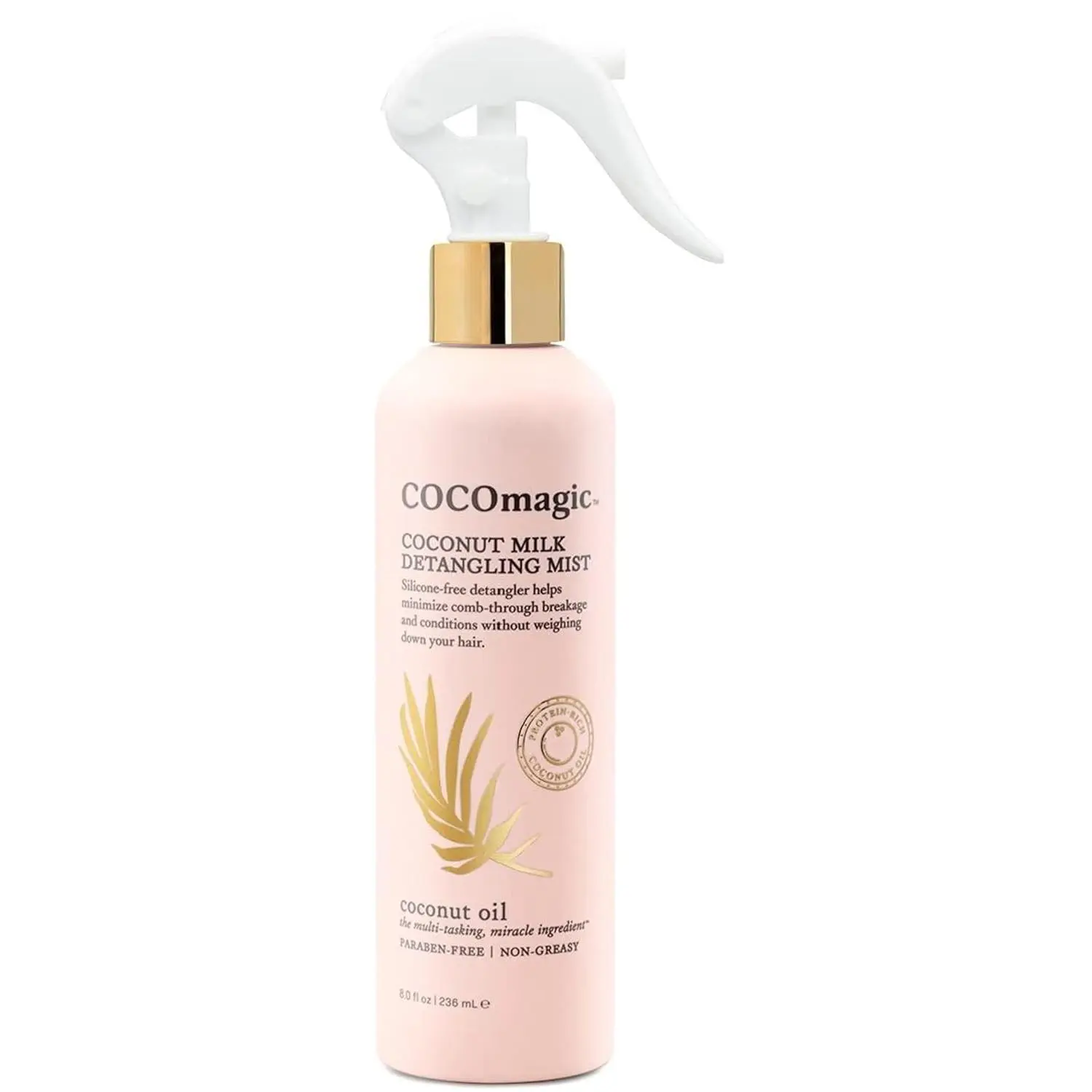 Cocomagic Coconut Milk Detangling Mist | Extra Moisturizing Leave-in Detangler | Restore Vibrancy and Boost Shine | Non-Greasy Formula | Paraben Free (8 oz)
