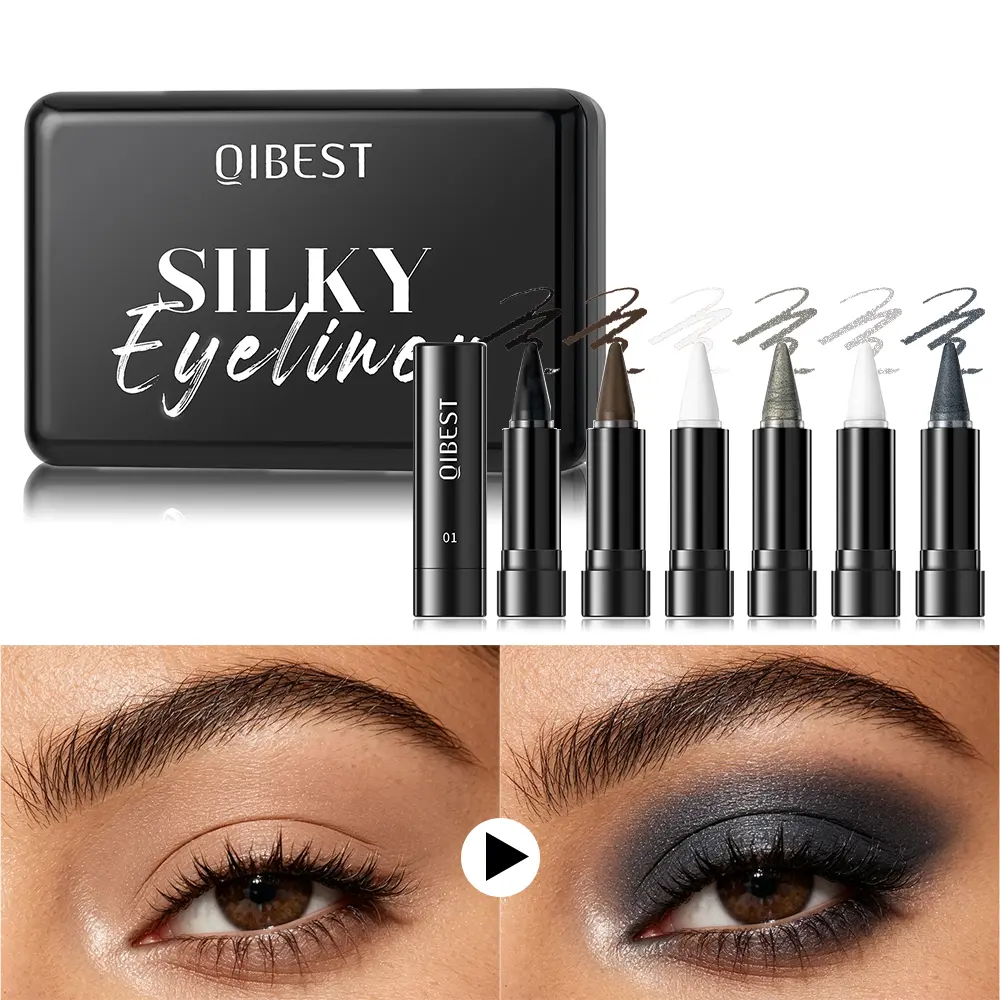 6 Colors Cream Eyeliner Pencil Set, 2 in 1 Multi-Use Eyeshadow Stick, Matte & Pearlescent Smooth Eye Liner Crayon, Long Lasting Waterproof Eye Makeup for Women