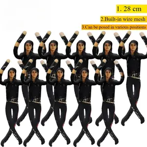 New Style  Michael Jackson Cosplay Prop Doll Plush Stuffed Figure Dolls Room Decoration Abstract Joint Mobility Props Gift