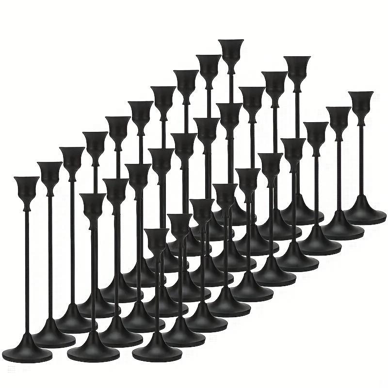 Elegant Romantic Vintage Metal Candle Holders, 30-Piece Set Candle Stands for Wedding, Dinner, Halloween and Home Interior Decor Ornaments, Interior Decoration Accessories
