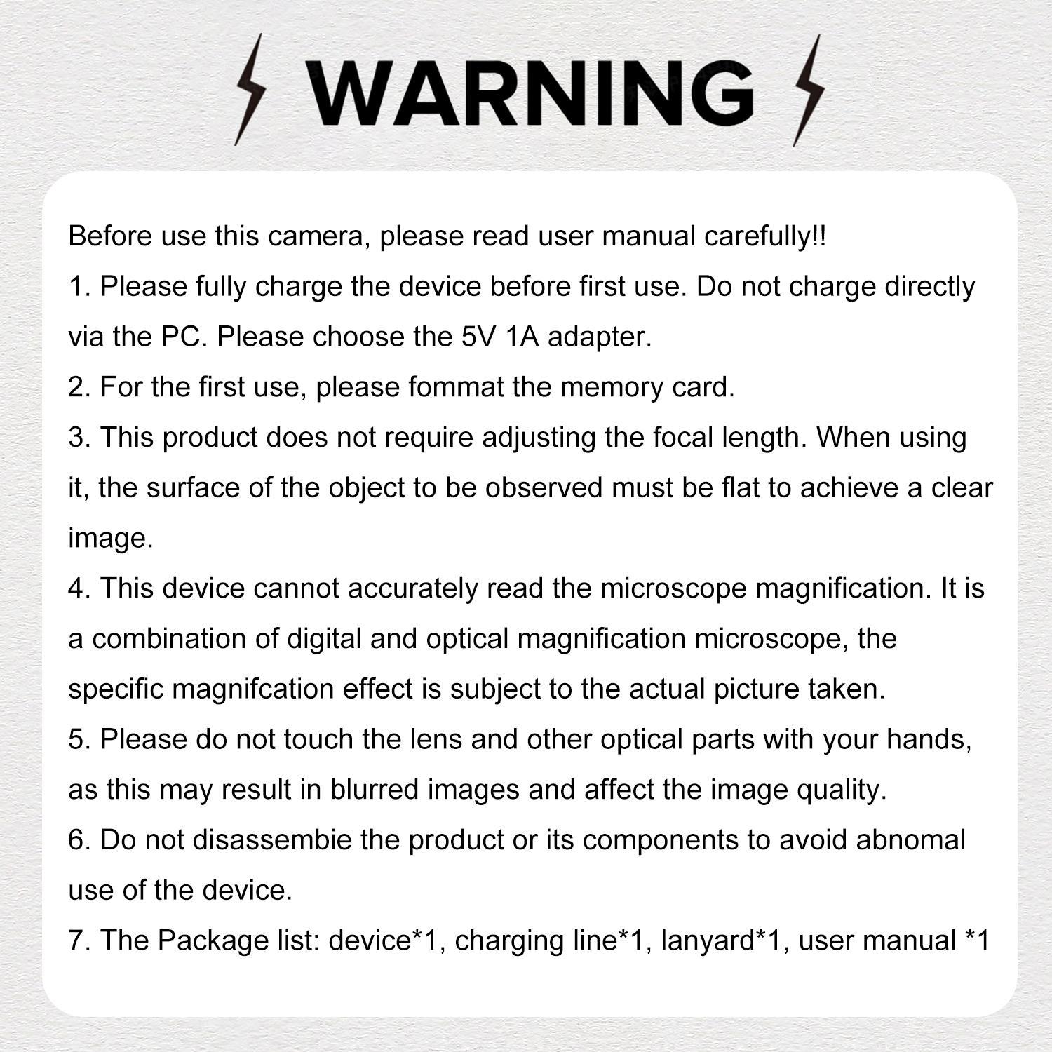 Digital Microscope Camera, Mini Pocket Handheld Camera with 2" Screen, 500X Zoom, 8LED Lights, Macro Lens, Birthday Gift for Students