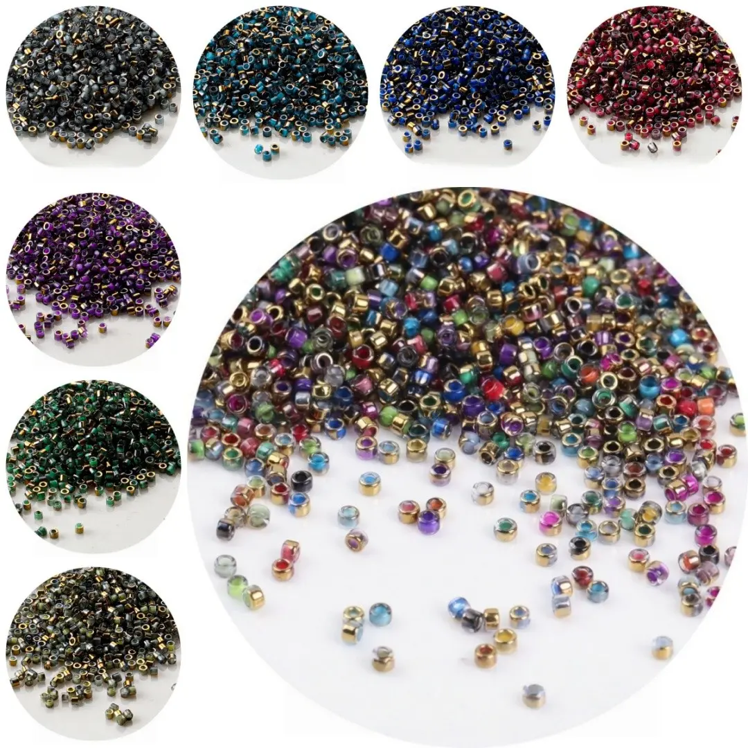 1500pcs 1.6mm Gold Foil Antique Glass Beads, DIY Handmade Bracelet Jewelry, Vintage Style Loose Beads, Perfect for Crafting Projects