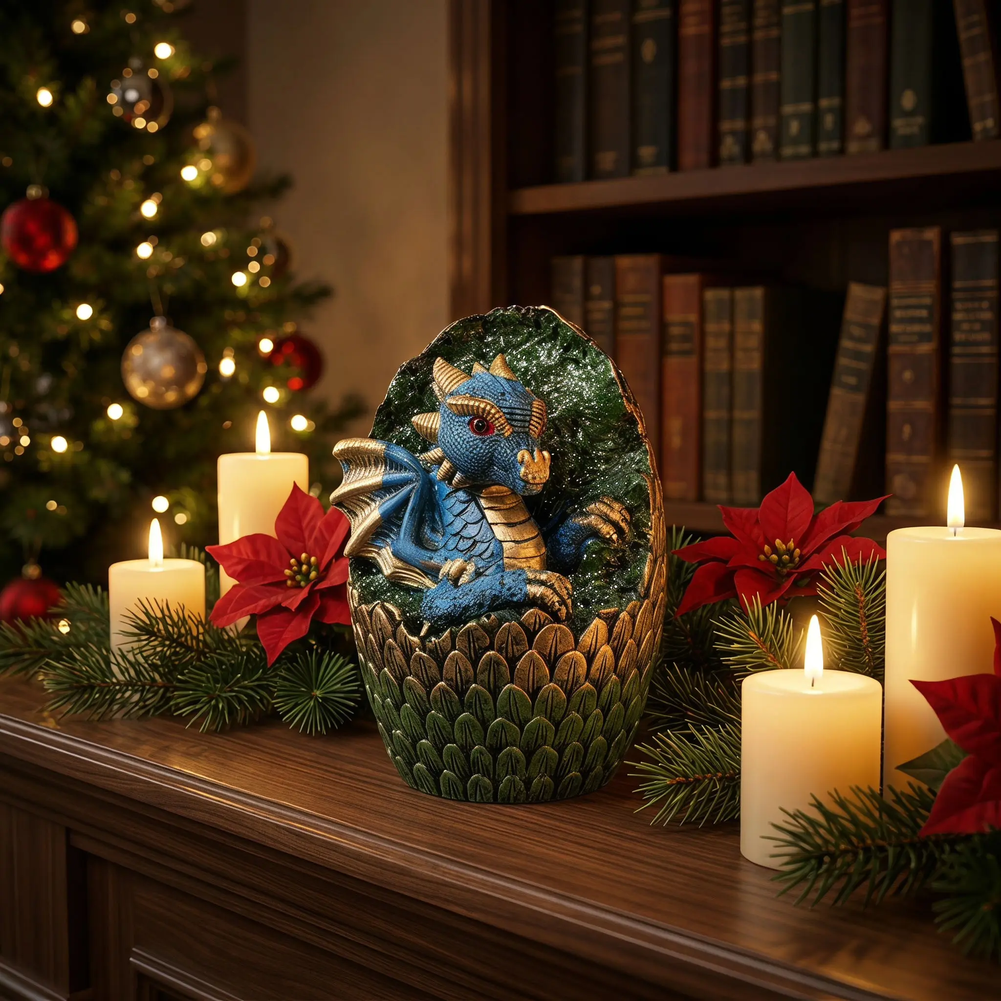 Dragon Egg Resin Craft Ornament, Home Decor Item, Christmas Decoration, Desktop Mini Ornament, Dragon Ornament, 1 Piece