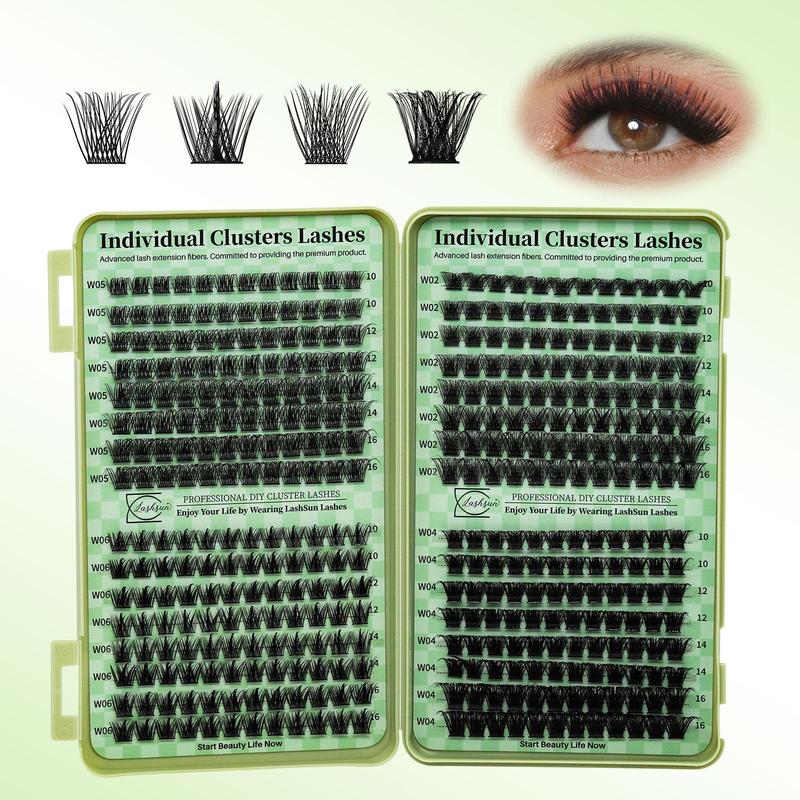 Individual Eyelash Extensions Clusters, 1 Count Mixed Length & Style False Eyelashes, Self Grafting Curl Eyelashes, Eye Makeup Enhancement, Wispy Lash Clusters