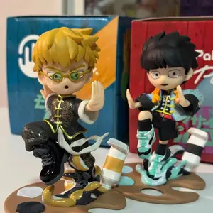 Mob Psycho 100 Anime Figures Gk Reigen Arataka Q Edition Kawaii Sitting Palm Series Model Doll Desktop Ornament Collectible Gift