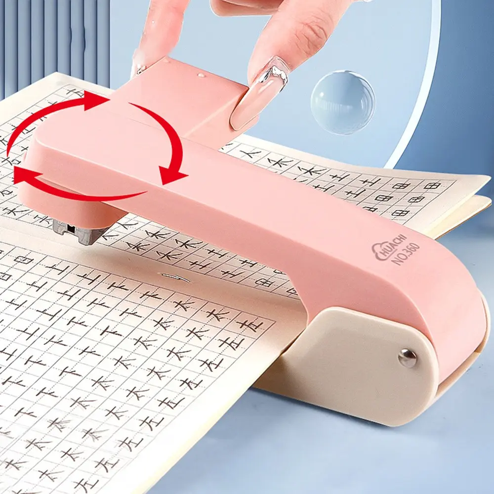 360-Degree Rotating Stapler, Multi-functional Labor-saving Stapler, Can Bind 25 Sheets Of Paper At A Time, Ideal Gift for Students & Professionals, for Home Office