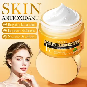 Vitamin C Turmeric Moisturizing Cream, Hydrating Face Cream, Non-Flammable, No Ca Prop 65, Ideal for Daily Skincare Routine