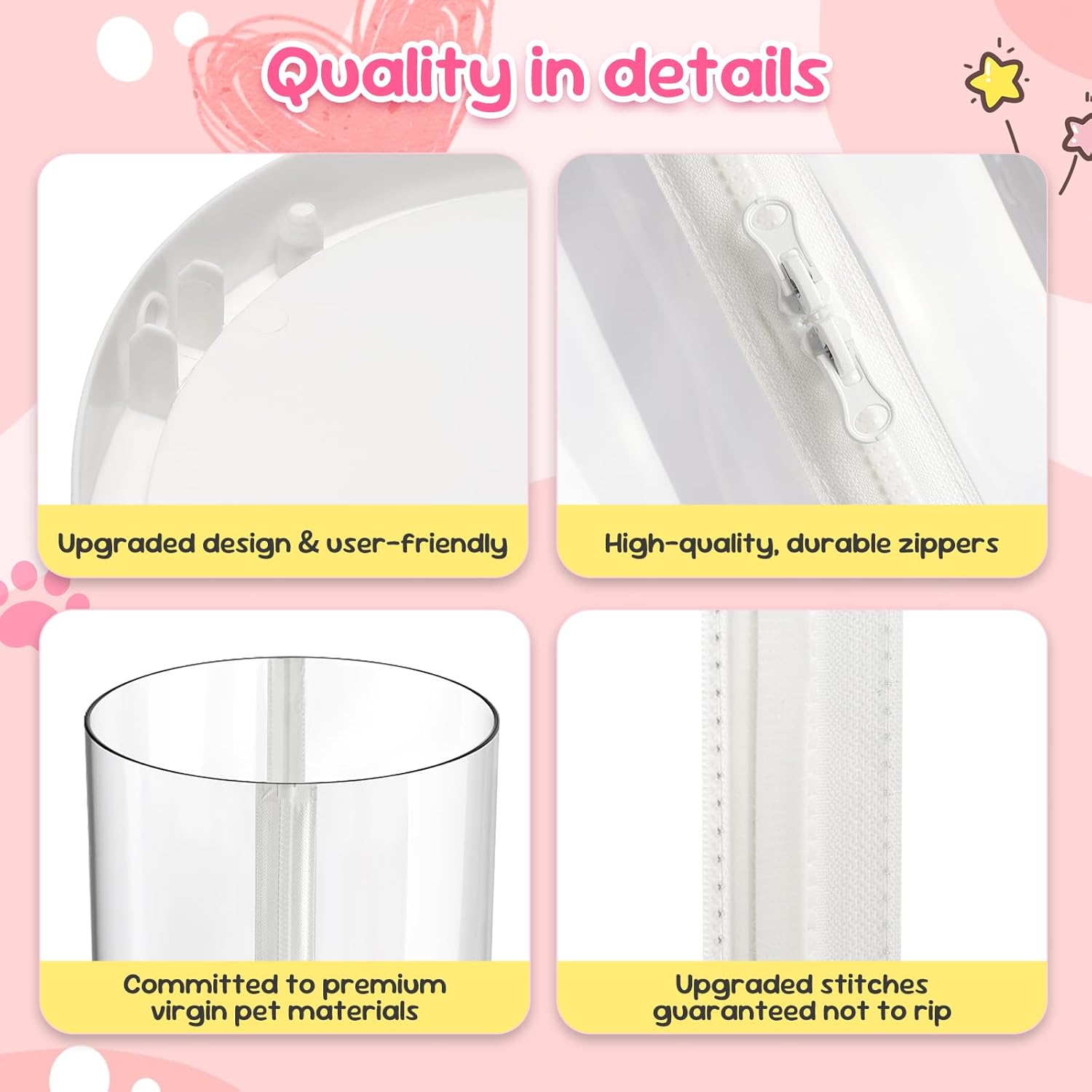 Large Capacity 47x11 Inch Stuffed Animal Storage Tube Toy Organizer with Zipper Easy Assembly Space Saving Plush Toy Holder for Playroom