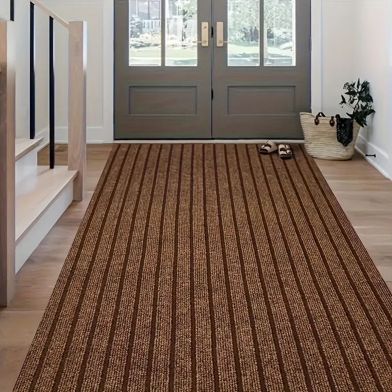 Home Striped Carpet Sticker, Non-Slip Self-Adhesive, 39.98cm X 3.0m, 5mm Thick, Ideal for Bedroom, Living Room, Indoor Spaces