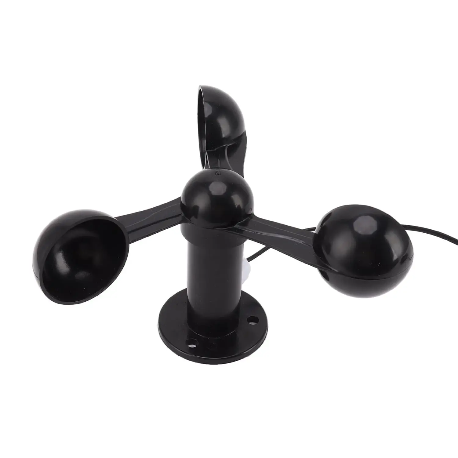 3 Cup Anemometer Wind Speed Sensor Detector, Anti-interference Wind Speed Measuring Device with 8M Waterproof Cable, 4cm Mounting Hole, 0-3.8V Output