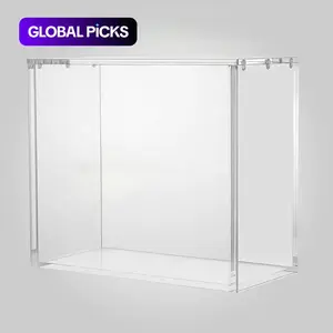 Clear Acrylic Game Card Storage Box, Card Hobby Box, Collector Cards Box, 1-Count Dustproof Anime Toploader Card Display Box and Trading Card Organizer for Home Office, Fits Card Sleeves, Toploaders and Trading Card Albums #GLOBAL PICKS