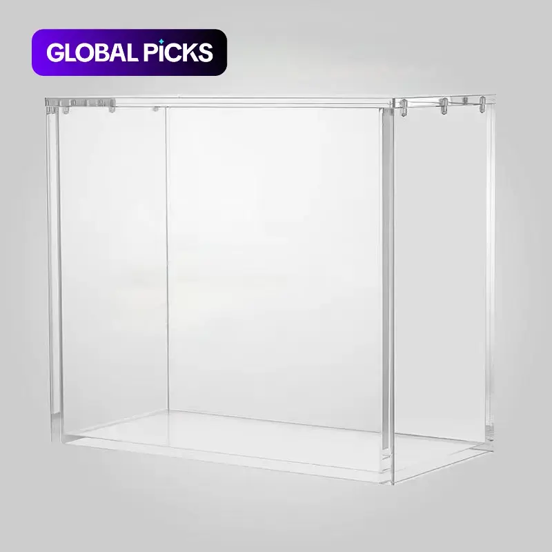 Clear Acrylic Game Card Storage Box, Card Hobby Box, Collector Cards Box, 1-Count Dustproof Anime Toploader Card Display Box and Trading Card Organizer for Home Office, Fits Card Sleeves, Toploaders and Trading Card Albums #GLOBAL PICKS