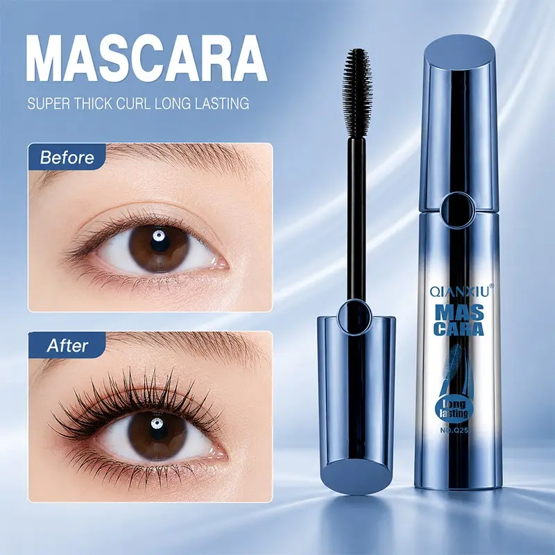 1pcs Strong Hold Mascara, Waterproof Sweatproof, Prevents Lash Drooping, Buildable Volume, No Flaking, Beginner Friendly Makeup, Long Lasting Mascara