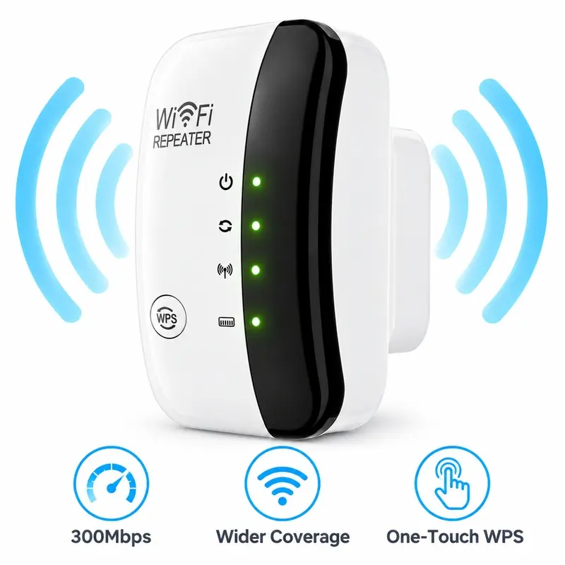 Long Range WiFi Booster, WiFi Extenders Signal Booster for Home, Home Internet Signal Extender with Ethernet Port, Expands Wireless Coverage Up to 5000 Sq. Ft., Supports 50+ Devices