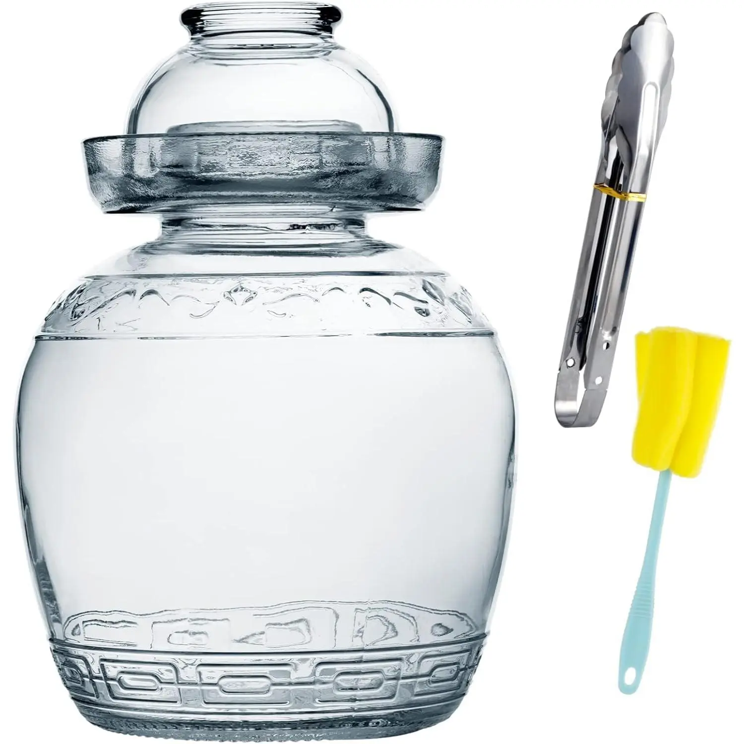 1.5L/2.5L/4.5L Glass Fermenting Jar, Large Capacity Sealed Pickle Jar, (B 2.5L/88oz)