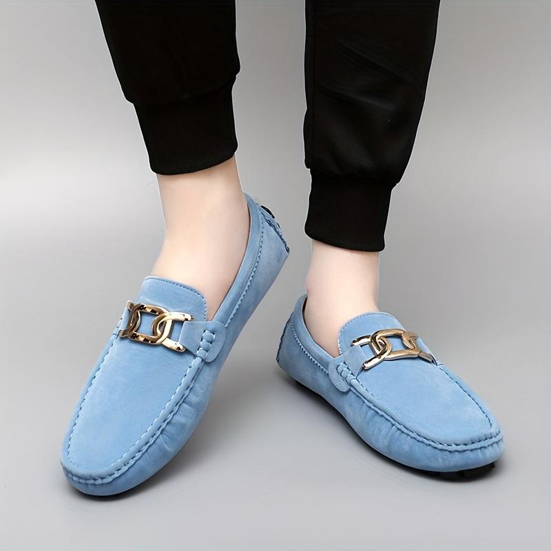 [Microfiber Fashion Loafers] Non-Slip Durable Microfiber Synthetic Upper Fashion Loafers| Rubber Sole, Casual Slip-On Shoes for Men and Women - Solid Color, All-Season Wear