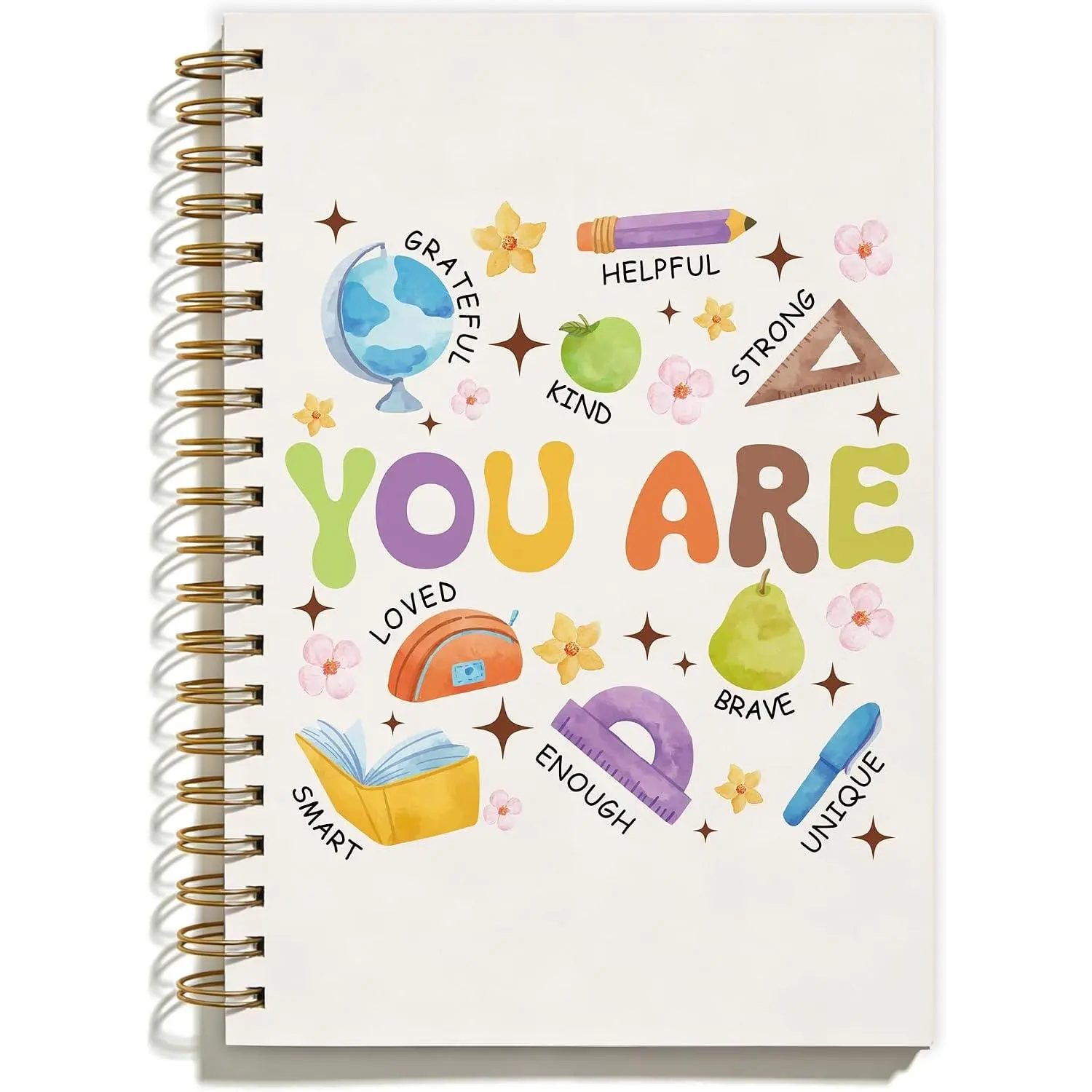 Boho Inspirational Teacher Spiral Notebook, You Are  Motivational Notebooks for Teachers Students, Teacher Appreciation Gifts, Positive Affirmation Journal, Coworker Gifts, 5.5x8.3 Inch