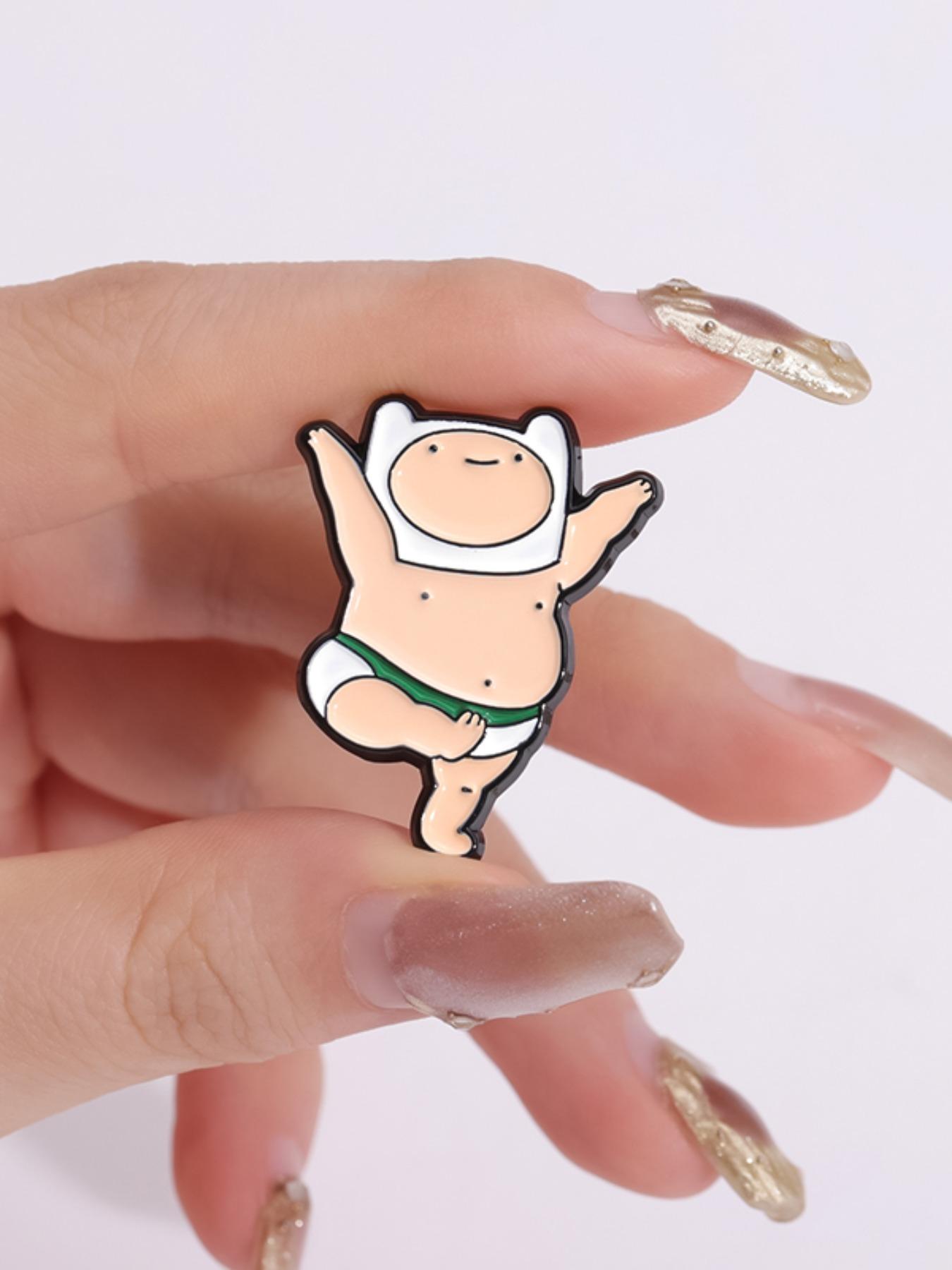 Cute Cartoon Design Brooch, Durable Metal Pins, Fashion Alloy Badge for Daily Clothing Decor, Summer 2024 Clothes Accessories for Men & Women