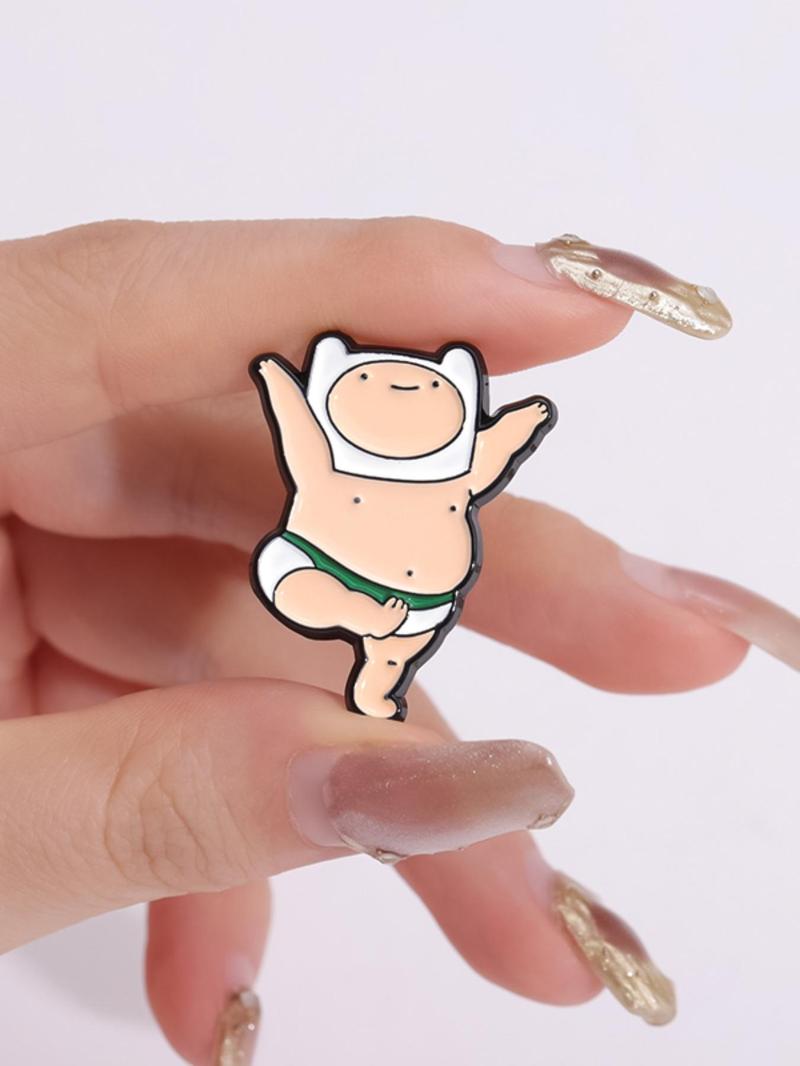 Cute Cartoon Design Brooch, Durable Metal Pins, Fashion Alloy Badge for Daily Clothing Decor, Summer 2024 Clothes Accessories for Men & Women