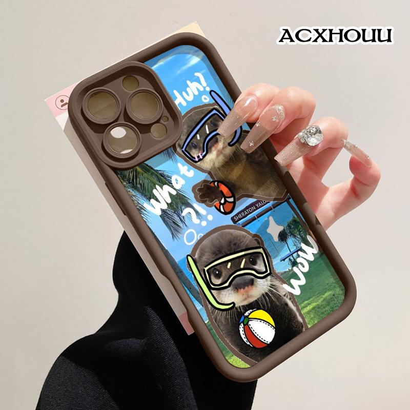 Compatible with iPhone 17 16 E Pro Max 15 Plus 14 13 12 11 XS XR Otter Beach Fun Soft TPU Shockproof Anti-Scratch Rugged Cover