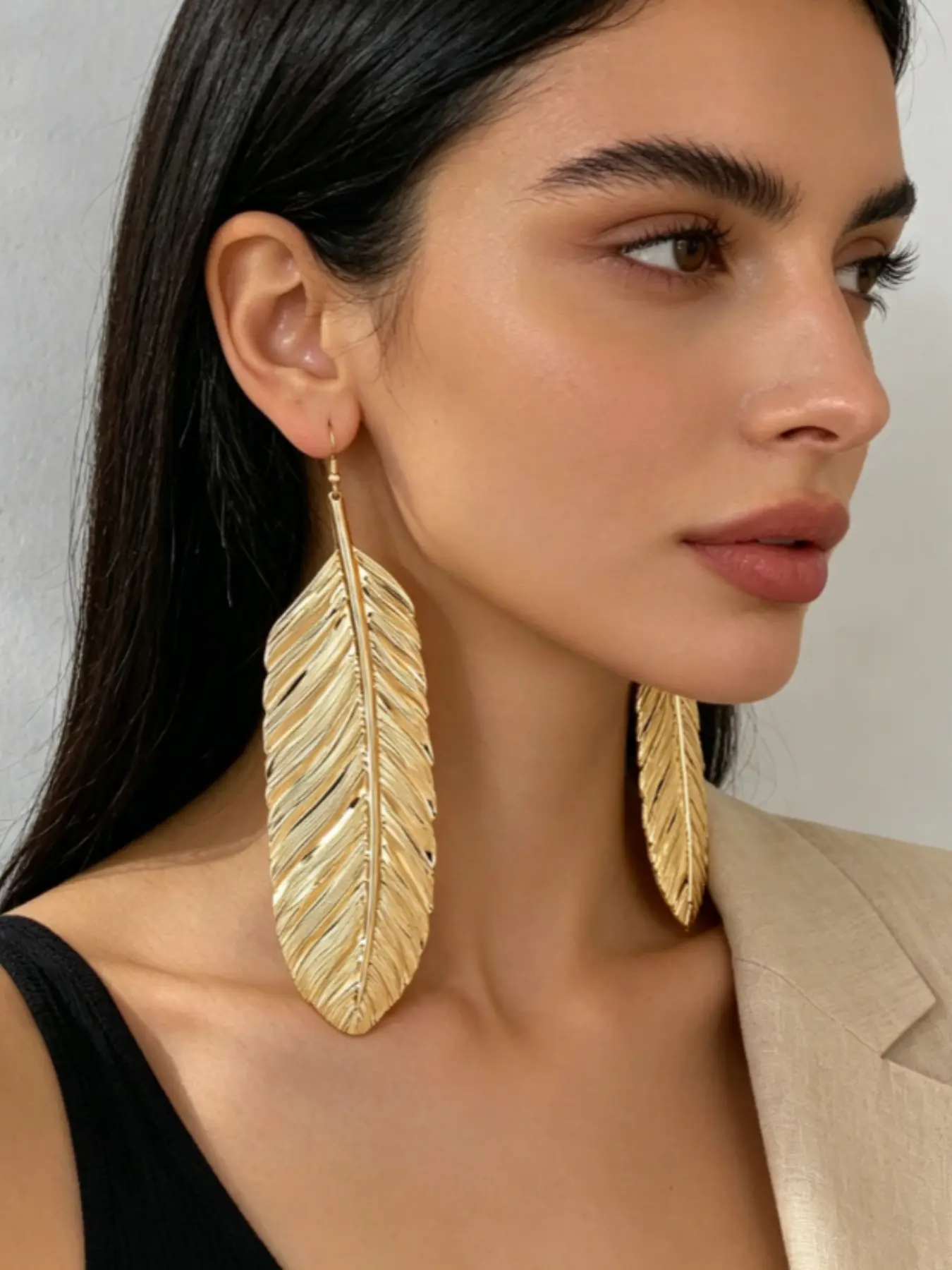 Fall Statement Long Feather Earrings Knitwear Casual Daily Stylish Earring