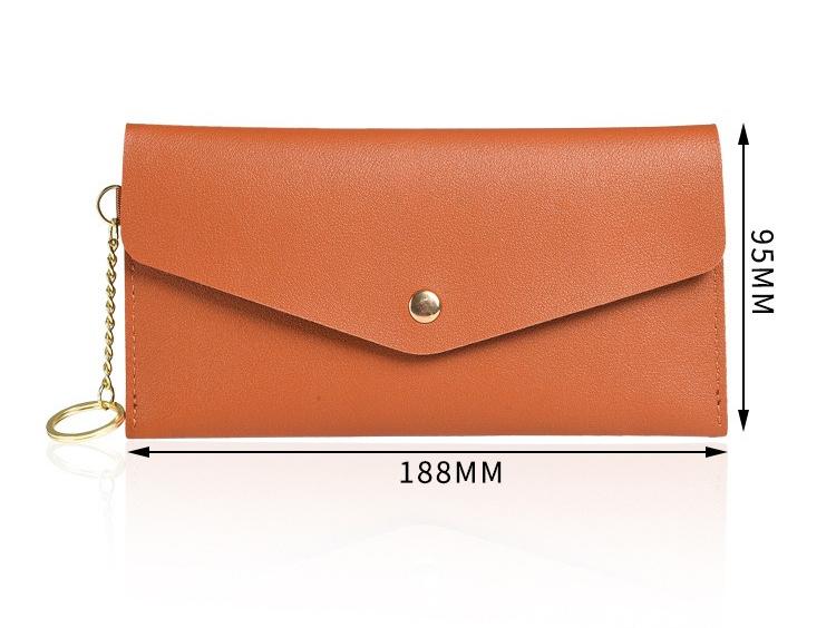 Women's Leather Wallet Clutch - Multi-Card Slot Purse with Snap Closure Card Holder for Phone, Cash & Cards, Portable Wallet for Daily Outings & Casual Styling