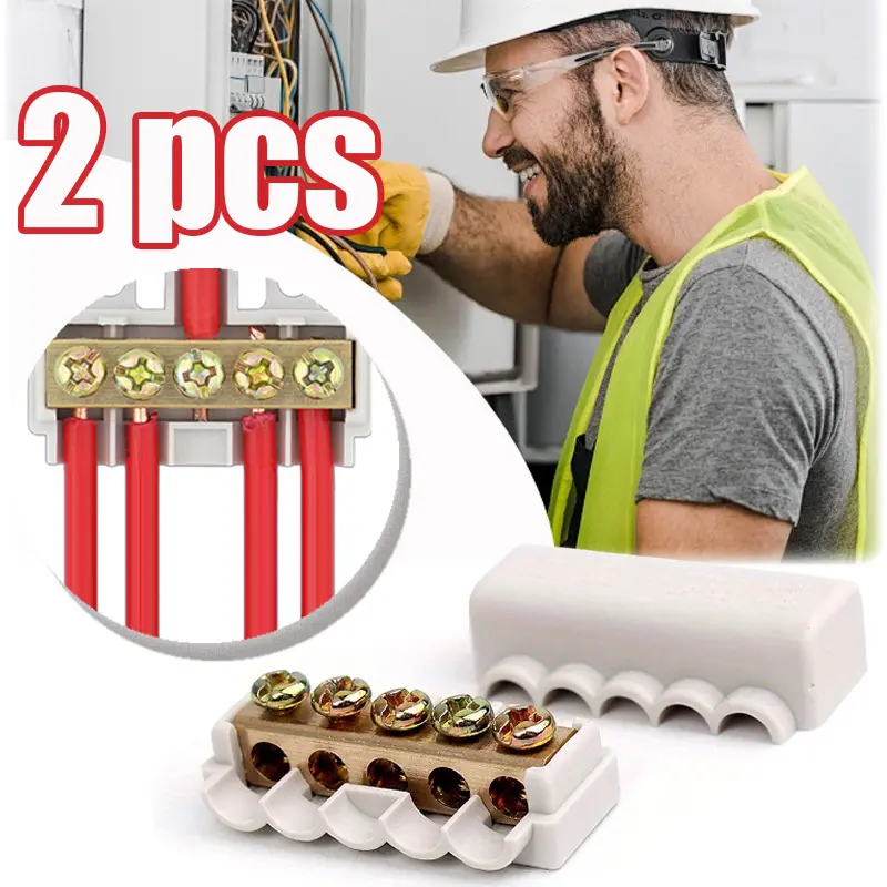2 pcs quick connector, universal soft and hard wire, Terminal block T-type non break wire splitter and wire clamp, for home wiring, Cable Connector