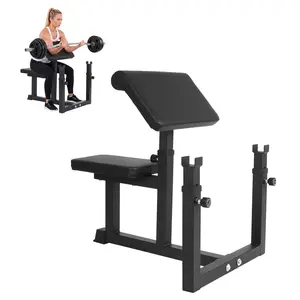 Isolate your biceps and build serious arm size with this adjustable preacher curl bench. 300lb capacity, thick padding, and ergonomic support. Available in black or black-red. Tap the link in bio to add it to your home gym.