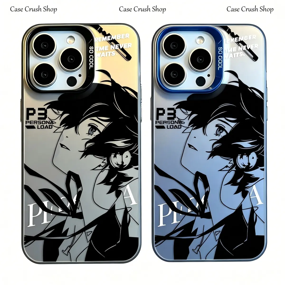Trendy Persona 3 Noir & Makoto Yuki Phone Cases for iPhone 17,16,15,14,13,12,11 Pro Max,Pro,Air,Plus - Colorful IMD Matte Shockproof Protective Covers, Ideal Gifts for Friends