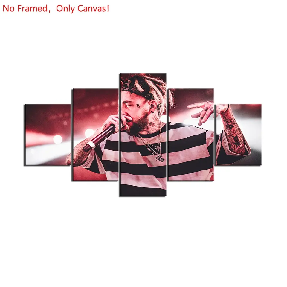5 piece/set frameless canvas painting print poster, Classic Character Album art，Live Performance Singer ，a perfect gift for Music loves, ideal gift for bedroom, living room, dorm hallway, kitchen, mural, wall decoration, room decor