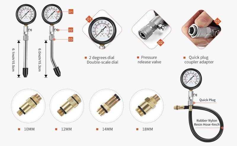 Inline Spark Plug Tester, Plug-in Engine Ignition Tester, Car Exterior Accessories, Automobile, Lawn Mower,Engine Verification-Armature Diagnostic Test Tool