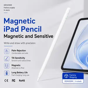 Fast Charging iPad Stylus Set Low Latency with Battery Indicator & 2 Replacement Nibs