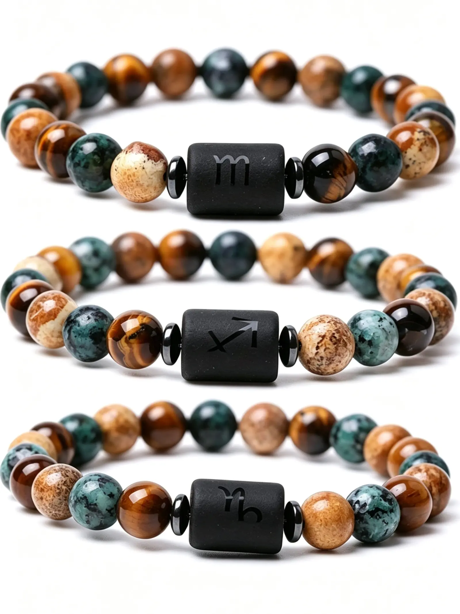 8mm Natural Crystal Zodiac Beaded Bracelet, Unisex Gemini Constellation Prayer Charm, Boho Hand Chain for All Seasons, Stone Bead Bracelet