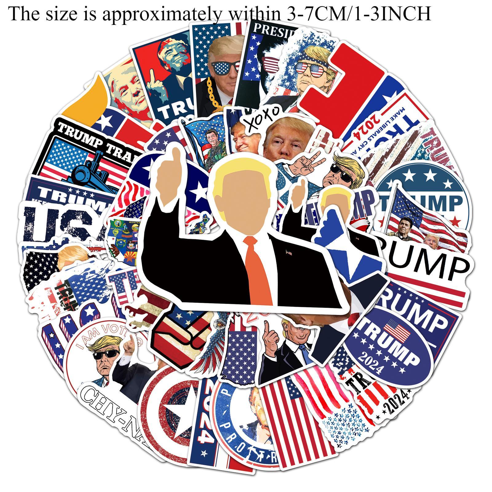 Trump Themed Sticker, 249pcs/set DIY Decorative Sticker, Waterproof Decorative Sticker for Phone Case, Laptop, Skateboard, Scrapbook, Journal, Ornaments