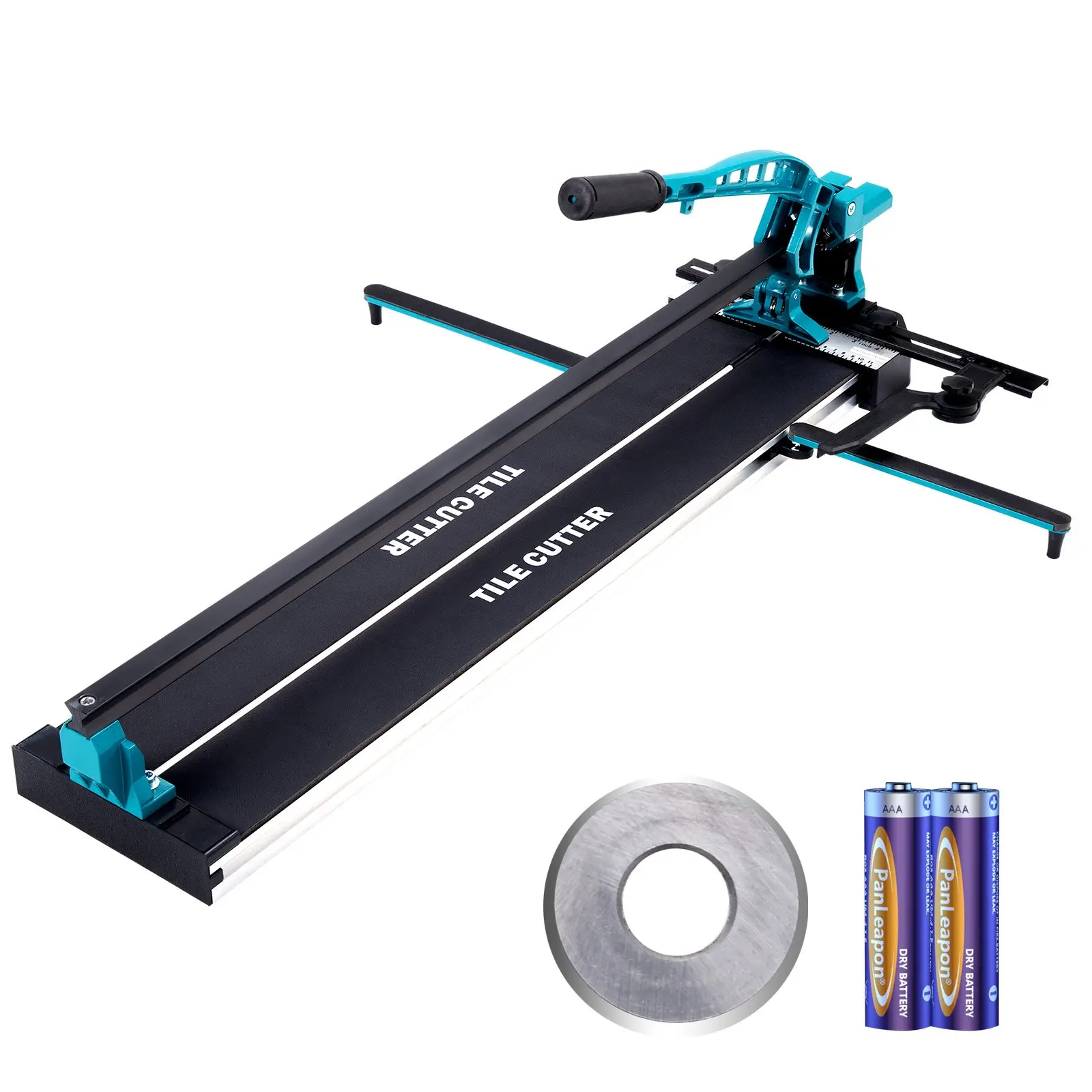 VEVOR 32-in Manual Tile Cutter, Tungsten Carbide Cutting Wheel, Infrared Positioning, Anti-Skid Feet, Durable Rails for Professional Installers & Beginners, Manual Cutter