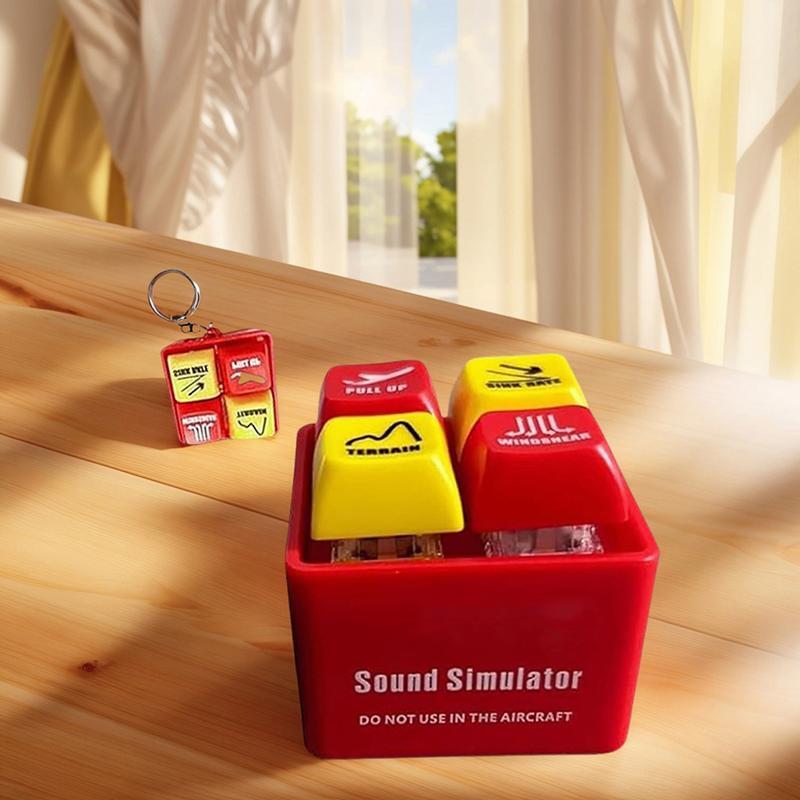 2-Pcs Keychain Set: Boeing 737/Airbus EGPWS Alert Simulator (LED Light+Warning Sound) + Heart Retractable Stainless Steel Scrunchie Lanyard - Stress Relieving For Pilots 2-Pcs Keychain Set: Boeing 737/Airbus EGPWS Alert Simulator (LED Light+Warning Sound) + Heart Retractable Stainless Steel Scrunchie Lanyard - Stress Relieving For Pilots