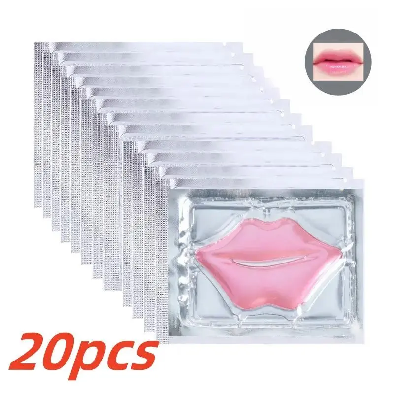 20pcs Hyaluronic Acid Collagen Crystal Lip Mask, Moisturizing and Nourishing Lip Care, Hydrating Lip Care, Anti-Dry Relief, Perfect Mother's Day Gift Set