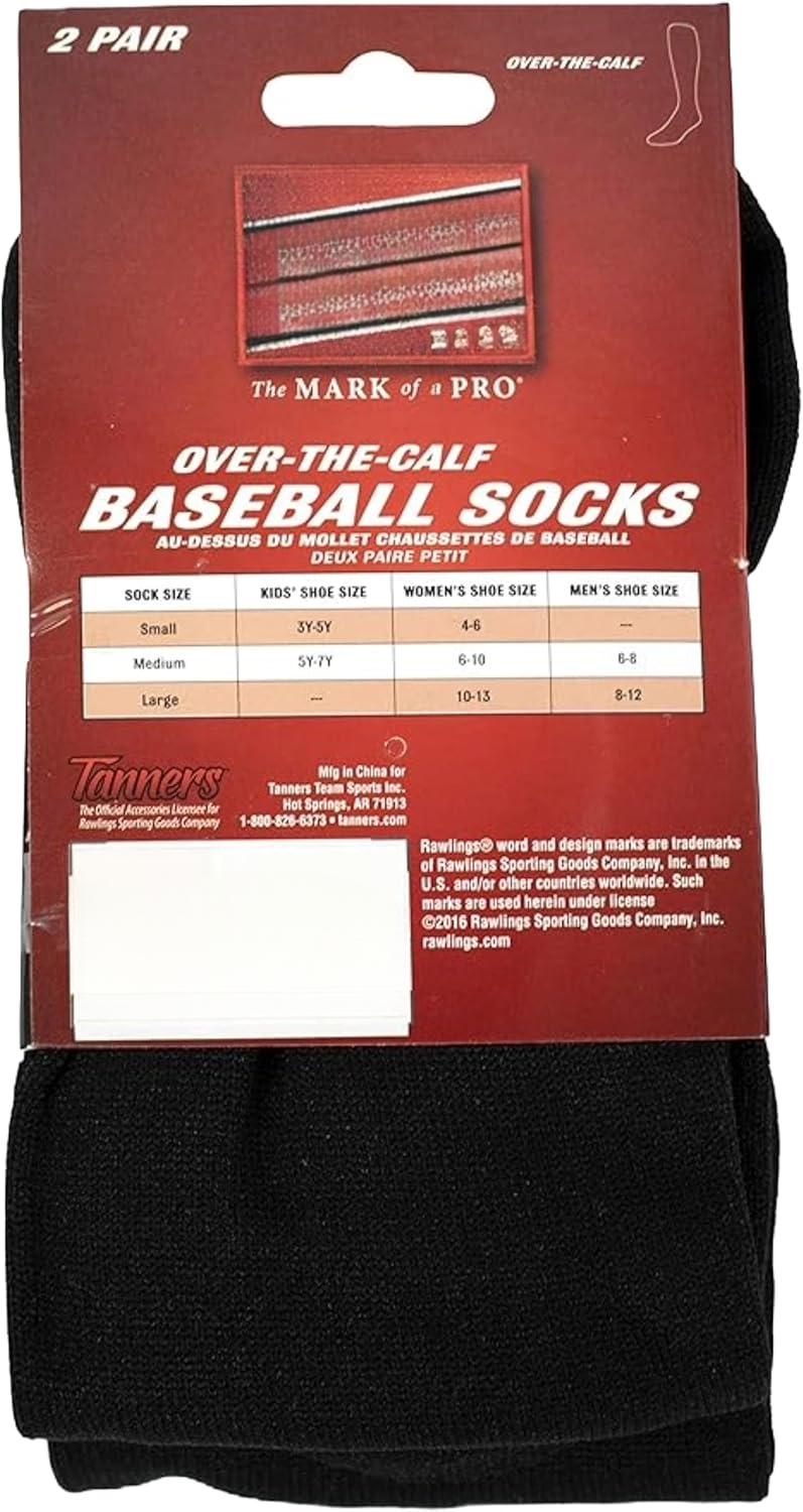 2 Pair| Athletic Socks| Baseball/Softball| Multiple Sizes/Colors