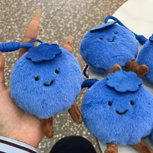 2026 hot itemCute Blueberry Plush Doll Soft Stuffed Toy Bag Pendant Keychain Home Car Decoration Lovely Plush Pendant For Adult Decor Gift
