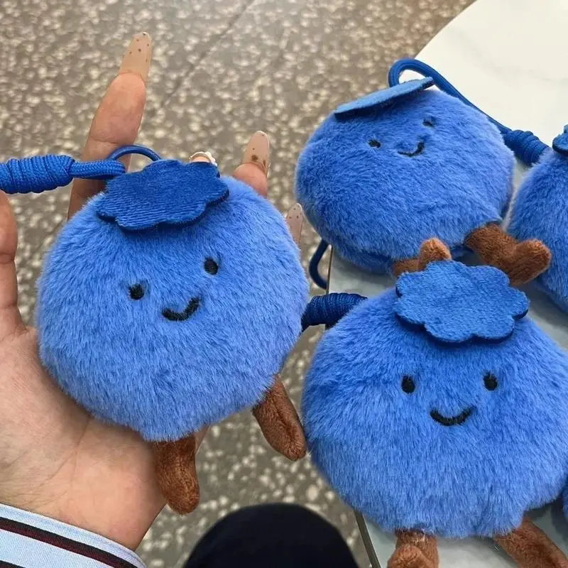 1pc Cute Blueberry Plush Doll - Soft Stuffed Toy, Berry-Themed Bag Pendant Keychain, House Decoration for Adults, 2026 Popular Toys & Hobbies Gift