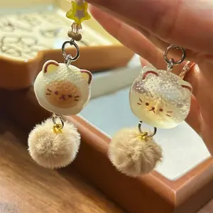 Plush Cat Keychain - Cute Cartoon Phone Chain, Bag Charm Ornament for Sports & Outdoor Accessory Needs