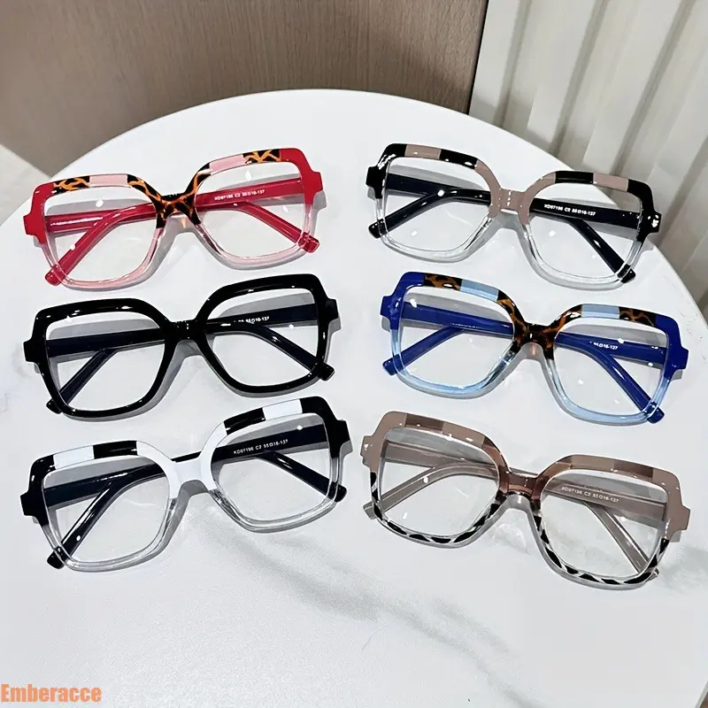 Women’s Square Frame Glasses, Retro Fashion Eyewear with Tortoiseshell Pattern, Lightweight Plastic Frame and Clear Transparent Lenses, Stylish Contrast Color Design for Women, Vintage Inspired Daily Wear Glasses for Casual Outfits, Work, Shopping and Tra