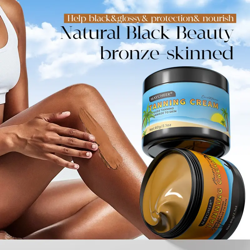 Non Transfer Bronze Tanning Lotion 60g Natural Sun-Kissed Skin Self Tan Cream Moisturizers Ideal for Summer Beach Sunbathing Men & Women Body Care