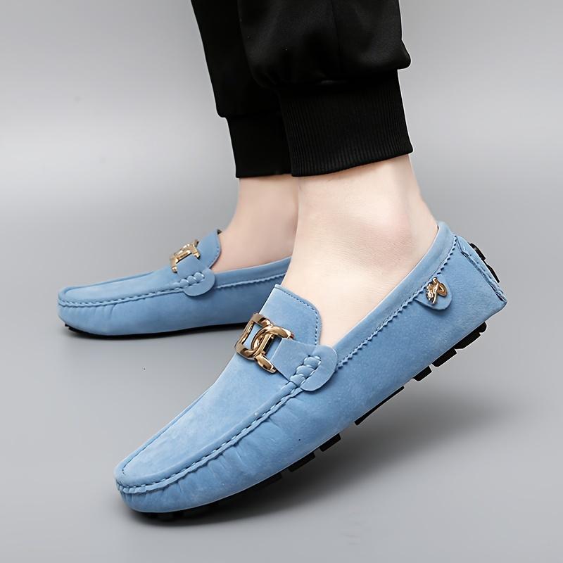 [Microfiber Fashion Loafers] Non-Slip Durable Microfiber Synthetic Upper Fashion Loafers| Rubber Sole, Casual Slip-On Shoes for Men and Women - Solid Color, All-Season Wear