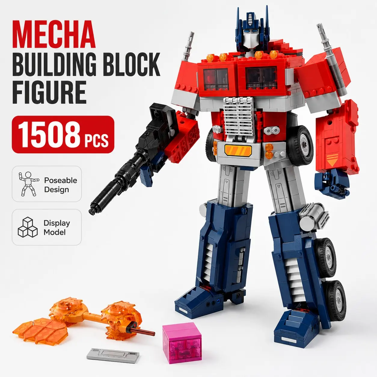 1508pcs Creative Robot Building Block Set, Compatible Model 10302, Fun Educational Toy for Kids, Perfect Gift Idea