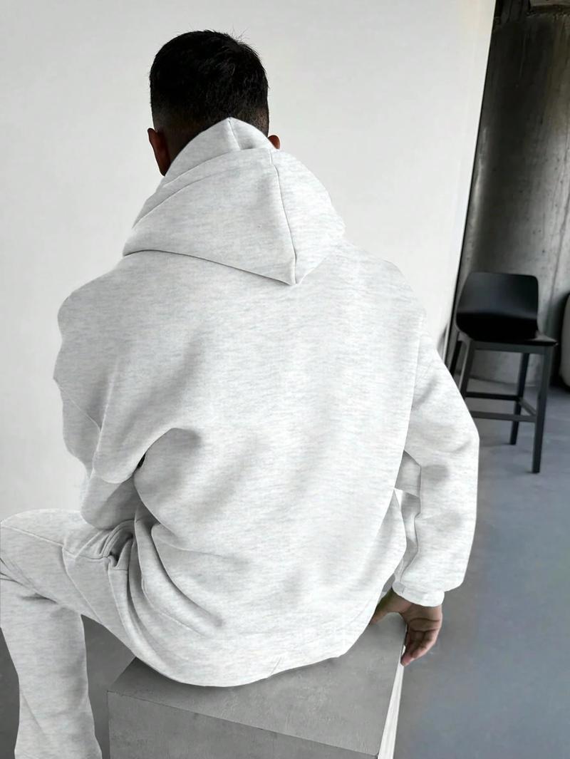 MEN Street Life Men's Vintage Washed Loose Metal Zipper Sweatshirt Hoodie (Reinforced Collar, Hem And Shoulder Seams To Prevent Deformation), School