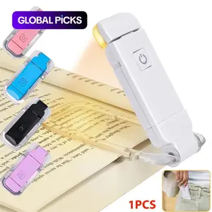 1pc Portable Bookmark Light, Handy USB Rechargeable LED Clip-On Reading Light, Eye-Friendly Bedside Book Lamp, Night Light #GLOBAL PICKS