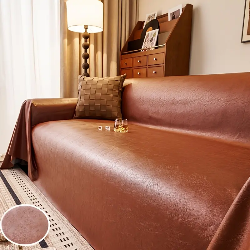 2026 new style all-season leather washable sofa cover for living room specially designed anti-cat scratch protective cover cloth