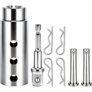 Trailer Drill Adapter - 1 in Drive Shaft Compatible, 1/2 in Socket Bit for Cordless Drills, RV Camper Dump Trailer Top Wind Lazy Cranker Systems